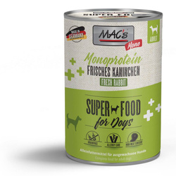MAC's Dog Mokra Karma Monoproteinowa Z Królikiem 400g Dla Psów Skłonnych Do Alergii
