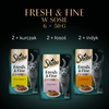 Sheba Fresh & Fine Saszetki 6x50g Mokra Karma Dla Kotów W Sosie Kurczak Łosoś Indyk
