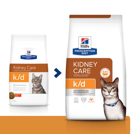 Hill's Prescription Diet k/d Kidney Care 1,5kg Sucha Karma Z Kurczakiem Dla Kota Z Niewydolnością Nerek