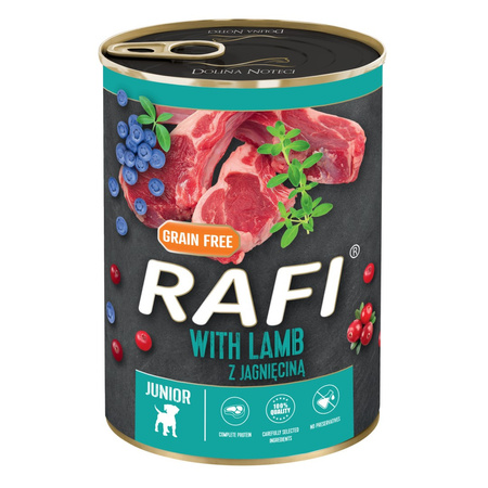 Rafi Junior Mokra Karma dla Szczeniąt 20x400g Mix Smaków Jagnięcina Cielęcina