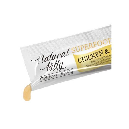 Cherie Natural Kitty Creamy Superfood Tuńczyk Nasiona Chia 4x12g Kremowy Przysmak Dla Kota