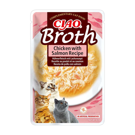 Inaba Cat Ciao Broth 4x40g Uzupełniająca Karma Dla Kota Bulion Mix Smaków