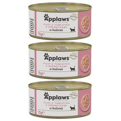 Applaws Cat Mokra Karma Dla Kota 3x70g Tuńczyk Z Krewetkami W Bulionie 