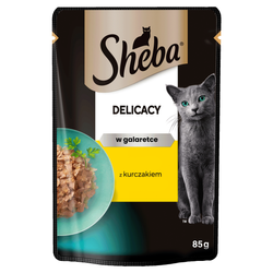 Sheba Delicacy Saszetka 85g Mokra Karma Pełnoporcjowa Dla Kota Kawałki Z Kurczakiem W Galaretce