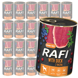 Rafi 24x400g Bezzbożowa Mokra Karma Dla Psa Z Kaczką Żurawiną I Borówką
