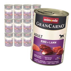 Animonda GranCarno Adult 12x400g Mokra Karma Dla Psa Wołowina z Jagnięciną