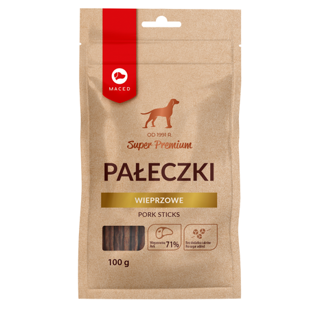 Maced Super Premium Przysmak Dla Psa Pałeczki Wieprzowe 100g