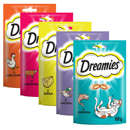Dreamies zestaw mix 5x60g Przysmaki dla kota