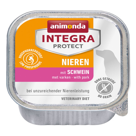 Animonda Integra Protect Nieren 22x150g Mokra Karma z Wieprzowiną i Kurczakiem Dla Psów z Niewydolnością Nerek