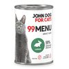 John Dog for Cats 99 Menu Mokra Karma Dla Dorosłych Kotów Z Królikiem 6x400g