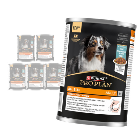 Purina Pro Plan Everyday Nutrition All Size Adult 6x400g Mokra Karma Dla Psa Bogata w Rybę w Galaretce