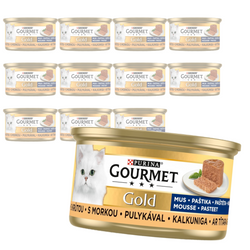 Purina Gourmet Gold Karma Dla Kotów Mus Z Indykiem 12x85g