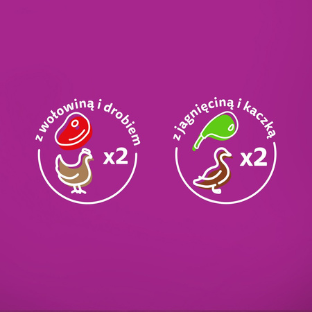 Whiskas Adult 4x85g Zestawy Klasyczne Mokra Karma Dla Dorosłych Kotów 4 Smaki W Galaretce