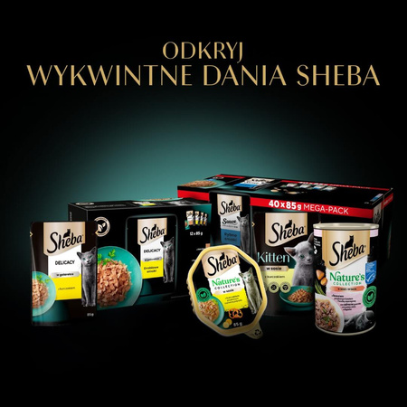 Sheba Fresh & Fine Saszetki 6x50g Mokra Karma Dla Kotów W Sosie Kurczak Łosoś Indyk
