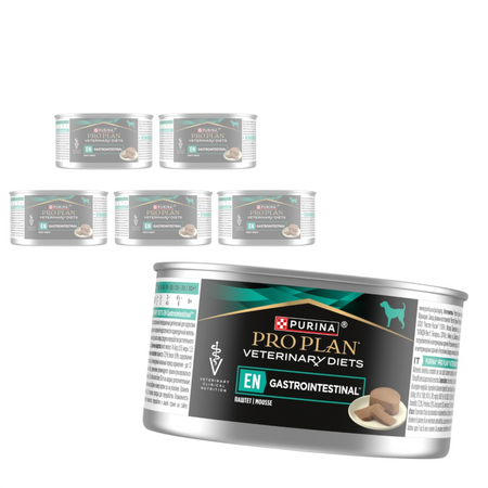 Purina Pro Plan Veterinary Diets EN Gastrointestinal 6x195g Mokra Karma Mus Dla Dorosłych Psów Niewydolność Trzustki