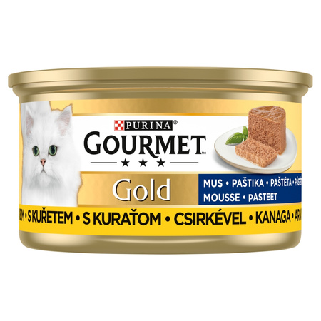 Purina Gourmet Gold Mokra Karma Dla Kotów Mus Z Kurczakiem 48x85g