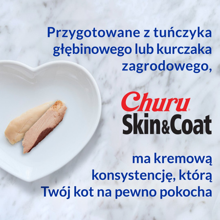 Inaba Cat Churu Hairball 4x14g (56g) Kremowy Przysmak Dla Kota Pasta Z Kurczakiem Przeciw Kulom Włosowym