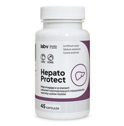 LAB-V Hepato Protect Suplement Dla Psów i Kotów 45 Kapsułek Wspomaganie Funkcji Wątroby