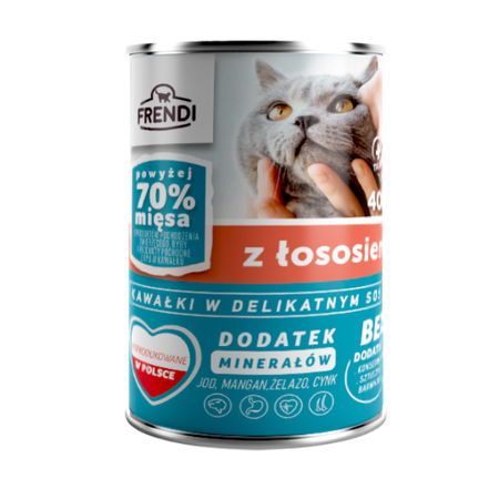 Frendi Mokra Karma Dla Kota 12x400g Kawałki w Sosie Mix Smaków Kurczak Łosoś Wołowina
