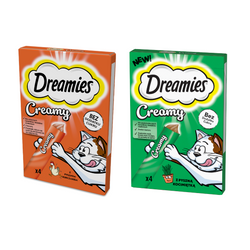 Dreamies Creamy 8x10g Kremowy Przysmak Dla Kotów Mix Dwóch Smaków