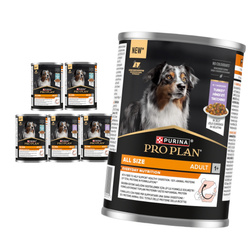 Purina Pro Plan Everyday Nutrition All Size Adult 6x400g Mokra Karma Dla Psa Bogata w Indyka i Rybę w Galaretce