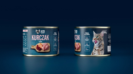 Jane Cat Adult Kurczak Łosoś 12x200g Mokra Karma Dla Kotów Bez Zbóż