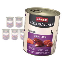 Animonda GranCarno Senior 6x800g Mokra Karma Dla Psa z Wołowiną i Jagnięciną