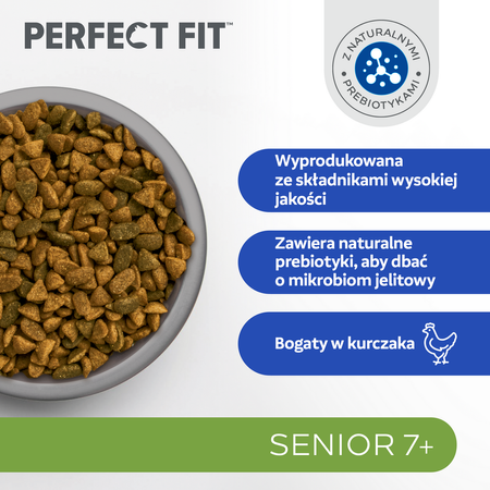 Perfect Fit Senior 7+ 3x750g Sucha Karma Dla Kotów Starszych Z Kurczakiem