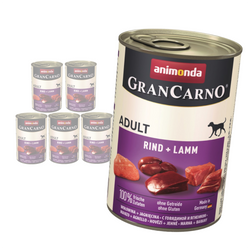 Animonda GranCarno Adult 6x400g Mokra Karma Dla Psa Wołowina z Jagnięciną
