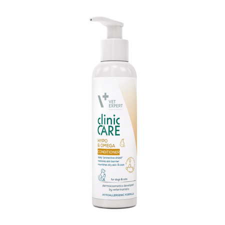 Vet Expert Clinic Care Hypo&Omega 150ml Emolientowa Odżywka Dla Psów I Kotów