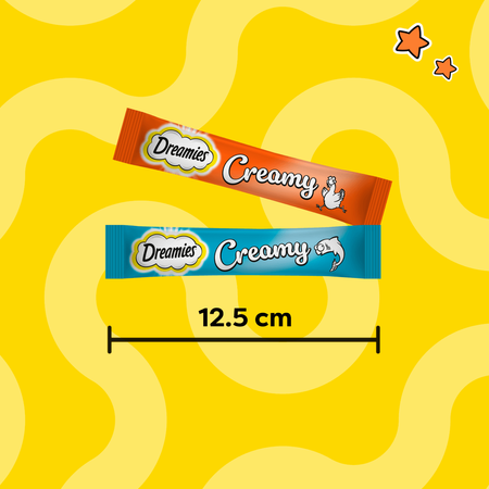 Dreamies Creamy 24x10g Kremowy Przysmak Dla Kota Z Kurczakiem I Z Łososiem 