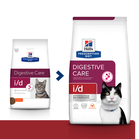 Hill's Prescription Diet i/d  Digestive Care 1,5kg Sucha Karma Z Kurczakiem Dla Kota Wsparcie Układu Pokarmowego 