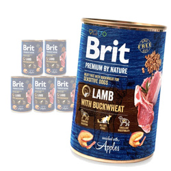 Brit Premium by Nature Adult Mokra Karma Dla Psa Jagnięcina Z Gryką 400g