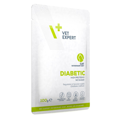 VetExpert Veterinary Diet Diabetic Cat 24x100g Mokra Weterynaryjna Karma Dla Kotów Z Cukrzycą