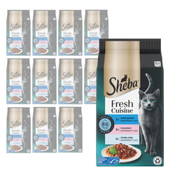 Sheba Fresh Cuisine Taste of Tokyo Saszetki 72x50g Mokra Karma Dla Dorosłych Kotów Tuńczyk Łosoś Biała Ryba Ryż