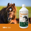 LAB-V Olej Lniany Naturalny Suplement Dla Konia 1000ml Wsparcie Odporności Poprawa Trawienia Zdrowa Skóra