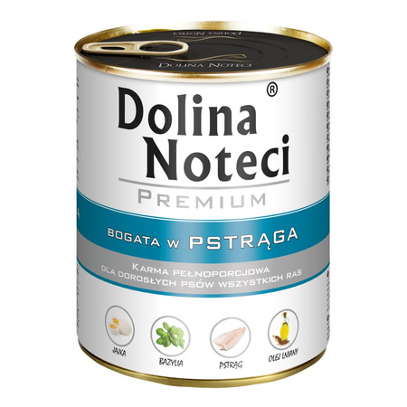 Dolina Noteci Premium Mix 7 Smaków 20x800g Mokra Karma Dla Psa z Kurczakiem Dorszem Dziczyzną Królikiem Pstrągiem Wołowiną i Perliczką