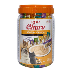 Inaba Cat Churu 40x14g (560g) Kremowy Przysmak Dla Kota Pasta Mix Z Kurczakiem Słoik