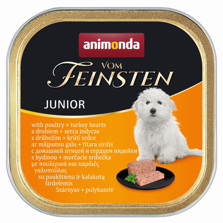 Animonda Vom Feisten Junior 6x150g Mokra Karma Dla Szczeniąt Drób Serca Indycze