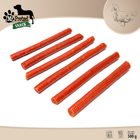 Mr. Pretzel Przysmak Dla Psa 3x500g Kabanosy Paluszki Z Kaczki 2+1 GRATIS