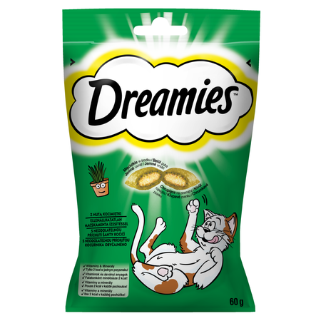 Dreamies Przysmak Dla Kota Chrupiące Paszteciki Z Nadzieniem Z Nutą Kocimiętki 6x60g