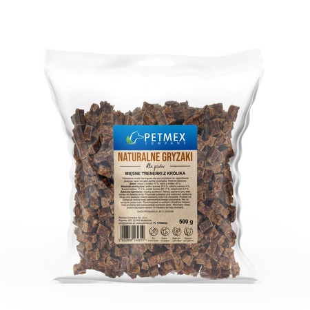 Petmex Trenerki Mięsne z Królika 500g Naturalny Przysmak Dla Psa + GRATIS 400g Champer Immuno z Indykiem
