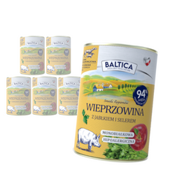 Baltica Wieprzowina z Jabłkiem 6x400g Monoproteinowa Hipoalergiczna Bezzbożowa Mokra Karma Dla Psa
