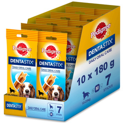 Pedigree DentaStix 10x7szt 180g Przysmak Dentystyczny Dla Psów Średnie Rasy