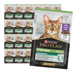 Purina Pro Plan Adult Sterilised Maintenance Mix Smaków 24x85g Mokra Karma Dla Kota Kaczka Indyk Ryba