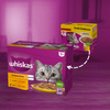 WHISKAS Adult Saszetki 120x85g Drobiowa Uczta Mokra Karma Dla Dorosłego Kota w Galaretce Kawałki z Kurczakiem Kaczką Drobiem Indykiem
