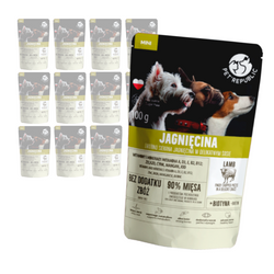 PetRepublic Mokra Karma Dla Psa Filet Jagnięcina Kawałki W Delikatnym Sosie 12x100g