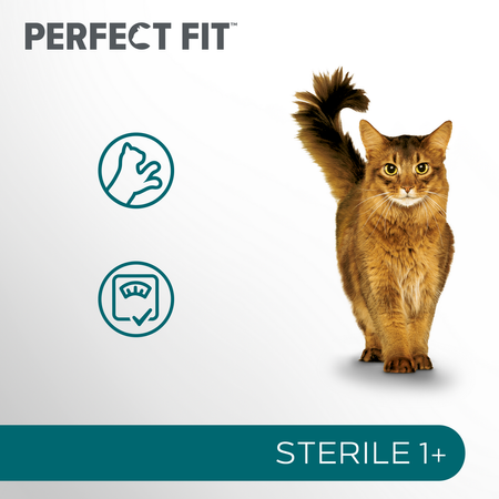 Perfect Fit Sterile 1+ z Wołowiną 6x750g Sucha Karma Dla Kotów Sterylizowanych