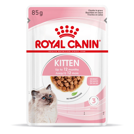 Royal Canin FHN Kitten Instinctive 48x85g Karma Mokra W Sosie Dla Kociąt Do 12 Miesiąca Życia