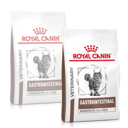 Royal Canin Veterinary Gastrointestinal Moderate Calorie 2x400g Sucha Karma Dla Kotów z Zaburzeniami Trawienia i Nadwagą